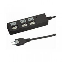 (まとめ)YAZAWA 個別スイッチ付節電タップ Y02BKS331BK【×3セット】