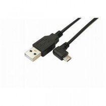 (まとめ)変換名人 USB A to micro左L型100cmケーブル USBA-MCLL/CA100【×10セット】