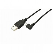 (まとめ)変換名人 USB A to micro右L型100cmケーブル USBA-MCRL/CA100【×10セット】