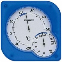 EMPEX 温度・湿度計 シュクレmidi 置き掛け兼用 TM-5606 クリアブルー
