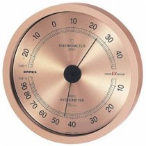 (まとめ)EMPEX 温度・湿度計 スーパーEX高品質 温度・湿度計 壁掛用 EX-2728 シャンパンゴールド【×3セット】