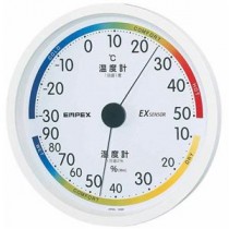 (まとめ)EMPEX 温度・湿度計 エスパス 温度・湿度計 壁掛用 TM-2331 ホワイト【×3セット】