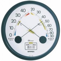 (まとめ)EMPEX 温度・湿度計 エスパス 温度・湿度計 壁掛用 TM-2332 ブラック【×3セット】