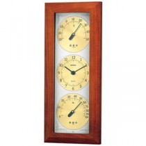 (まとめ)EMPEX 掛け時計 ウェザータイム 温度・時計・湿度計 TM-726【×2セット】