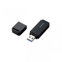 (まとめ)エレコム USB3.0対応メモリカードリーダ(スティックタイプ) MR3-D011BK【×3セット】