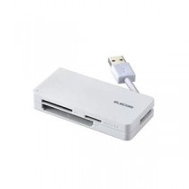 (まとめ)エレコム USB3.0対応メモリカードリーダ(ケーブル収納タイプ) MR3-K012WH【×3セット】