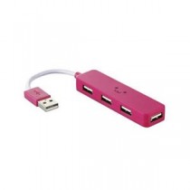 (まとめ)エレコム USB2.0ハブ(コンパクトタイプ) U2H-SN4NBF4PN【×5セット】