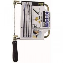 (業務用5個セット) H＆H 木工糸鋸/大工道具 【深型/金工兼用】 切込深さ：180mm 替刃(荒目)4本付き H-1280