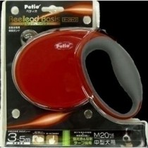 ペティオ リールリード ベイシス M 赤【ペット用品】