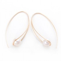 アコヤ真珠 パール ピアス K18 イエローゴールド ジプシー フック ピアス 6mm 6ミリ珠 あこや 本真珠 真珠