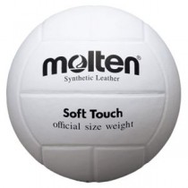 【モルテン Molten】 バレーボール 【4号球 ソフトタッチ】 人工皮革 MTV4SLW 〔運動 スポーツ用品〕
