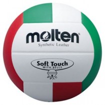 【モルテン Molten】 バレーボール 【4号球 ソフトタッチ鈴入りボール】 人工皮革 V4SLBL 〔運動 スポーツ用品〕