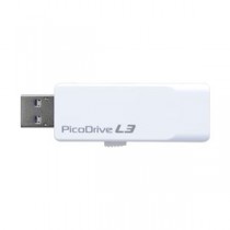 グリーンハウス キャップ不要 スライド式 USB3.0メモリー 「ピコドライブL3」 32GB GH-UF3LA32G-WH