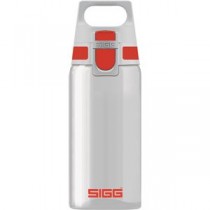 SIGG ワンタッチ式トライタン製ボトル トータルクリア ワン（レッド 0．5L）
