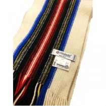 英国製　100％PURE NEW WOOL　Maban メイバン　ストライプマフラー　ドレススチュアート