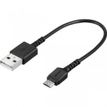 バッファロー（サプライ） USB2.0ケーブル（Type-A to microB） スリム 0.1m ブラック BSMPCMB101BK