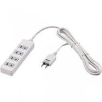 バッファロー（サプライ） 2ピン式電源タップ 4個口 2.5m ホワイト BTWTK2425WH