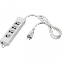 バッファロー（サプライ） 3ピン式電源タップ 4個口 1m ホワイト 変換アダプター付 BTML3410WH