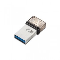（まとめ） エレコム USBメモリー／OTGメモリ／USB3.1（Gen1）対応／microB端子／16GB MF-SEU3016GSV 【×2セット】