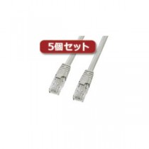 5個セット サンワサプライ カテゴリ6UTPクロスケーブル KB-T6L-05CKX5