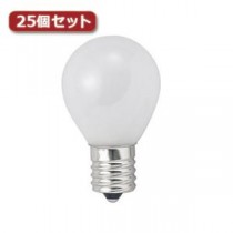 YAZAWA クリプトンミニランプ 40W形 口金E17 フロスト25個セット KS351736FX25