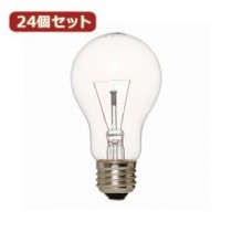YAZAWA 24個セット 長寿命クリア60W形 L100V60WCLX24