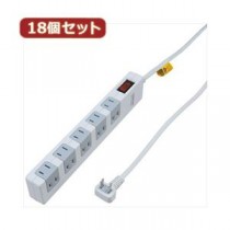 YAZAWA 18個セット 雷ガード・ブレーカー集中SW付10個口 Y02FSBK1012WHX18