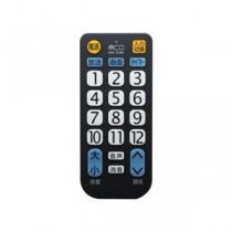 （まとめ） ミヨシ TV用簡単リモコン シンプルタイプ 23社対応 MRC-01／BK 【×3セット】