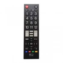 （まとめ） ミヨシ TV用簡単リモコン スタンダードタイプ 23社対応 MRC-02／BK 【×3セット】