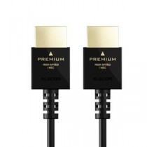 エレコム HDMIケーブル／Premium／スリム／2.0m／ブラック DH-HDP14ES20BK