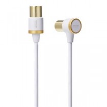 （まとめ） エレコム TV接続用アンテナケーブル DH-ATLS48K05WH 【×5セット】