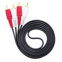 （まとめ） オーディオケーブル RCAケーブル RCAピンプラグ（赤／白・オス）- RCAピンプラグ（赤／白・オス）ステレオケーブル ブラック 1.5m AS-CAMU007 【×10セット】