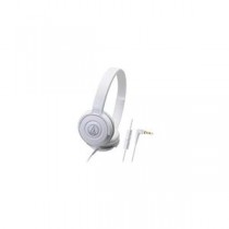 （まとめ） Audio-Technica オーディオテクニカ スマートフォン用ポータブルヘッドホン ATH-S100iS WH 【×2セット】