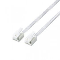 （まとめ） エレコム ツメ折れ防止モジュラーケーブル MJ-T05WH 【×10セット】