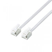 （まとめ） エレコム ツメ折れ防止モジュラーケーブル MJ-T20WH 【×5セット】