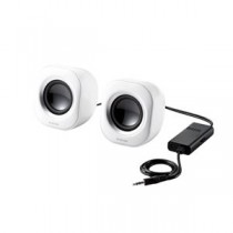 エレコム コンパクトスピーカー／6W／AC電源／ホワイト MS-P08AWH
