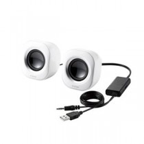 （まとめ） エレコム コンパクトスピーカー／4W／USB電源／ホワイト MS-P08UWH 【×3セット】