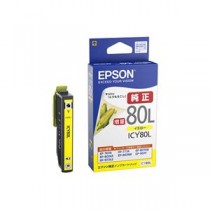 （まとめ）エプソン インクカートリッジイエロー(増量) ICY80L 1個 【×3セット】