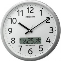 リズム時計 プログラム電波掛時計カレンダー表示付 4FNA01SR19 1台