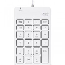 （まとめ）ナカバヤシ 静音テンキーボードUSB有線タイプ ホワイト TNK-SU228W 1台【×2セット】