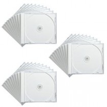 （まとめ）サンワサプライ DVD・CDケースホワイト FCD-PN30W 1パック(30枚)【×3セット】