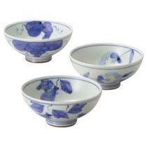 （まとめ） 林千作 古伊万里青磁絵茶漬3客揃 K20307516 【×2セット】