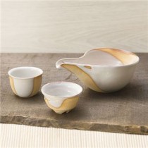 萩焼 三戸逸雄作 緋色冷酒器 K20706014
