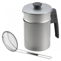（まとめ） オイルポット1.2L（カス揚げ付） K20203724 【×2セット】