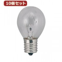 （まとめ）YAZAWA 10個セット ミニランプ10Wクリア口金E17 S351710CX10【×2セット】