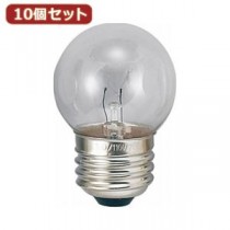 （まとめ）YAZAWA 10個セット ベビーボール球10WクリアE26 G402610CX10【×2セット】