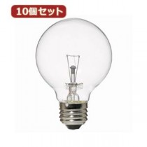 （まとめ）YAZAWA 10個セット ボール電球40W形クリア GC100V38W70X10【×2セット】