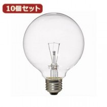 （まとめ）YAZAWA 10個セット ボール電球40W形クリア GC100V38W95X10【×2セット】