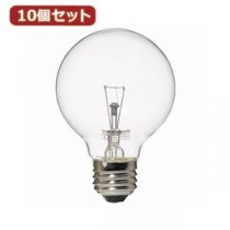 （まとめ）YAZAWA 10個セット ボール電球60W形クリア GC100V57W70X10【×2セット】