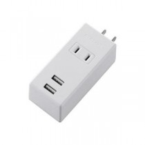 （まとめ）エレコム モバイルUSBタップ（縦向き） MOT-U05-2122WH【×2セット】